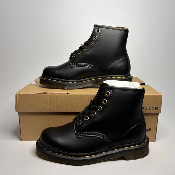 Dr. Martens Vegan 101 Felix Ankle Boots in Black - Picture 2 of 9